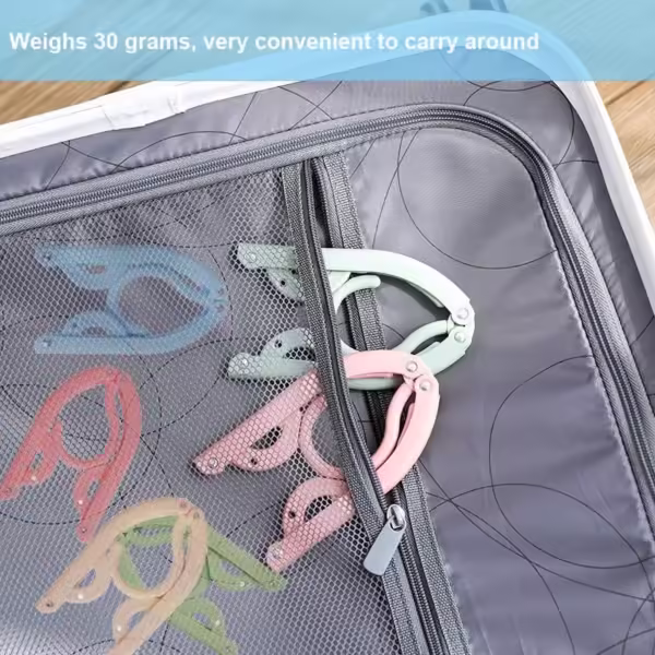 Portable Clothes Hangers Save Space,16 PCS Folding Plastic - Image 7